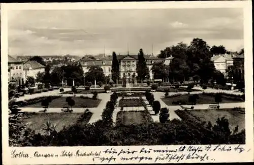 Ak Gotha in Thüringen, Orangerie u. Schloss Friedrichstal, Parkanlage