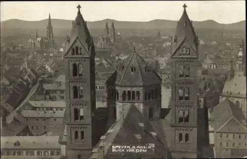 Ak Speyer am Rhein, Totalansicht, Blick vom Dom