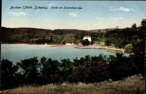 Ak Buckow in der Märkischen Schweiz, Scharmützel See, Panorama