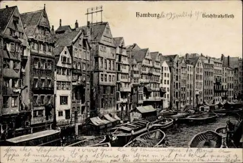 Ak Hamburg Mitte Altstadt, Fleet an der Deichstraße