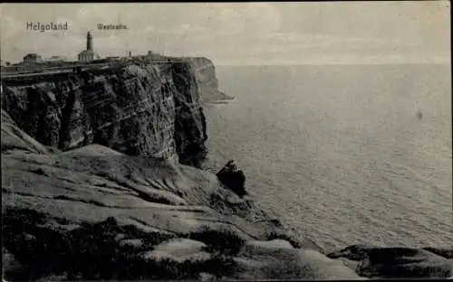 Ak Nordseeinsel Helgoland, Westseite