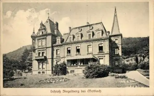 Ak Mettlach im Saarland, Schloss Ziegelberg