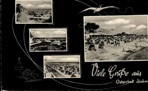 Ak Ostseebad Dahme in Holstein, Strand, Teilansichten