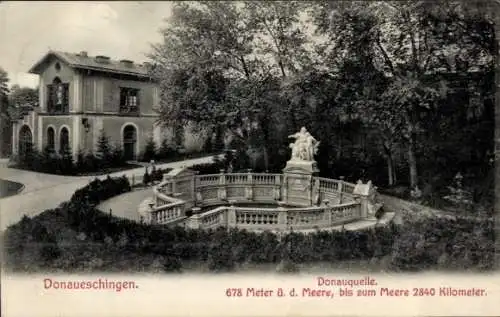 Ak Donaueschingen im Schwarzwald, Donauquelle