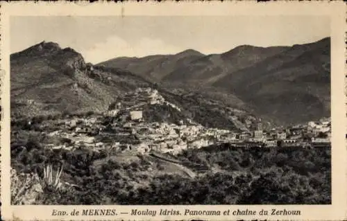 Ak Meknès Marokko, Moulay Idriss, Panorama et chaîne du Zerhoun