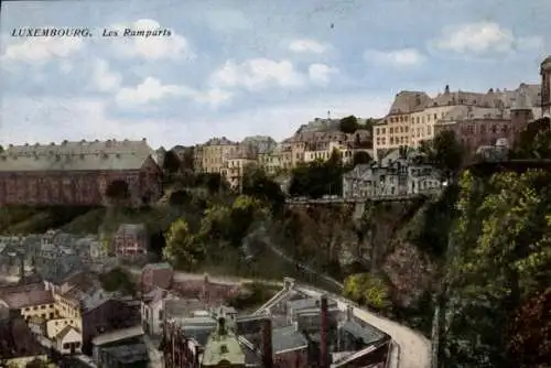 Ak Luxemburg Luxembourg, Les Ramparts