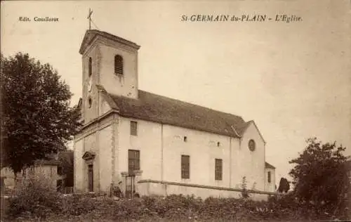 Ak Saint-Germain-du-Plain Saône-et-Loire, Kirche