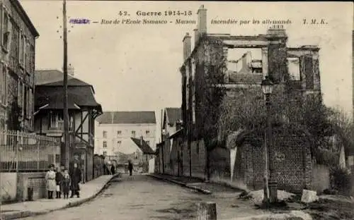 Ak Creil-Oise, Rue de l’Ecole Somasco