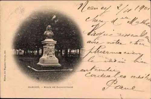 Ak Haroue Meurthe et Moselle, Buste de Bassompierre