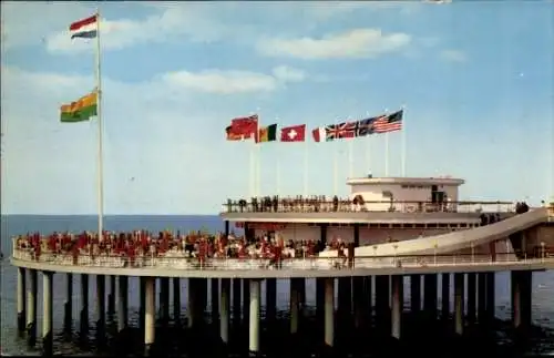 Ak Scheveningen Den Haag Südholland, Pier, Sonnenterrasse