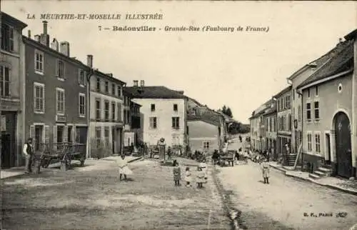 Ak Badonviller Badenweiler Meurthe et Moselle, Grande Rue, Faubourg de France