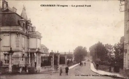 Ak Charmes Vosges, Grand Pont