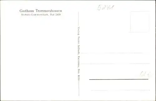 Ak Nochen Gummersbach im Oberbergischen Kreis, Gasthaus Trommershausen