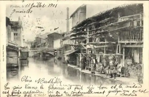 Ak Verdun Meuse, Les Tanneries