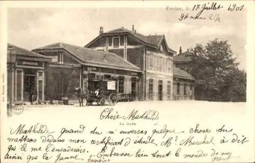 Ak Verdun Meuse, Bahnhof