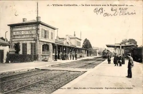 Ak Villers-Cotterêts Aisne, Interner Bahnhof