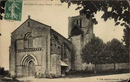 Ak Saint Pompain Deux Sèvres, Kirche