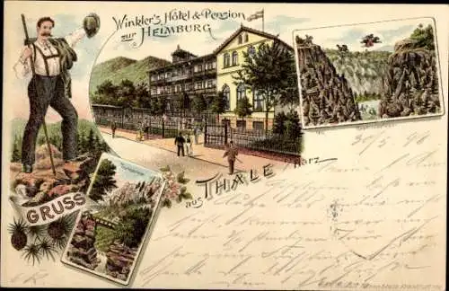 Litho Thale im Harz, Hotel und Pension zur Heimburg