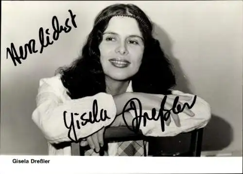 Ak Schauspielerin Gisela Dreßler, Portrait, Autogramm