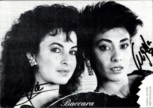 Ak Schauspielerinnen Baccara, Portrait, Autogramm
