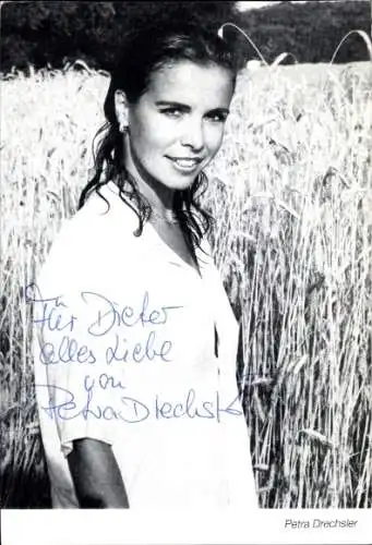 Ak Schauspielerin Petra Drechsler, Portrait, Autogramm
