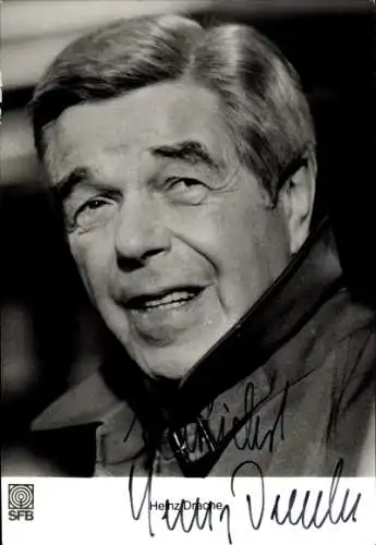 Ak Schauspieler Heinz Drache, Portrait, Autogramm