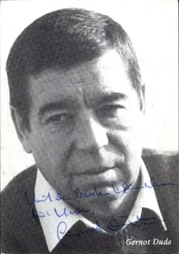 Ak Schauspieler Gernot Duda, Portrait, Autogramm