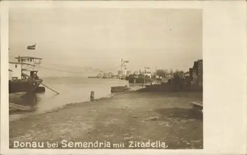 Foto Ak Smederevo Semendria Serbien, Donaupartie, Zitadelle