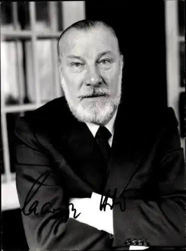 Foto Schauspieler Martin Held, Portrait, Autogramm