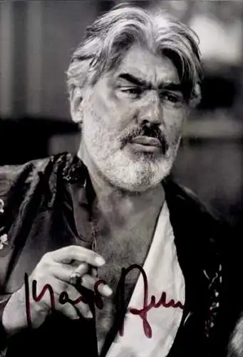 Foto Schauspieler Mario Adorf, Portrait, Autogramm