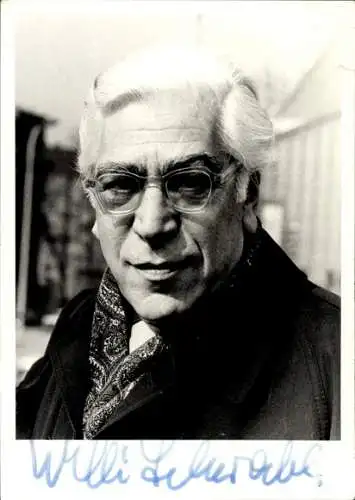 Foto Schauspieler Willi Schwabe, Portrait, Autogramm