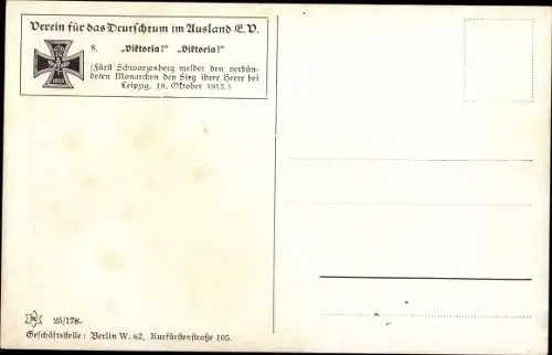 Künstler Ak Schmidt, Hans W., Fürst Schwarzenberg, Schlacht bei Leipzig 1813