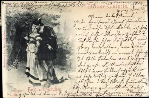 Ak Faust und Gretchen, Szene