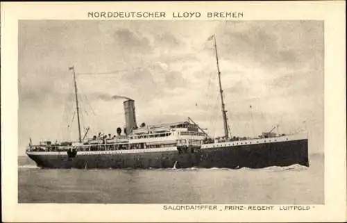 Ak Norddeutscher Lloyd Bremen, Salondampfer Prinzregent Luitpold