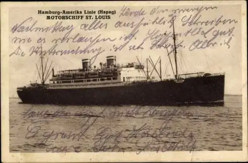 Ak Motorschiff St. Louis, Hamburg Amerika Linie, HAPAG