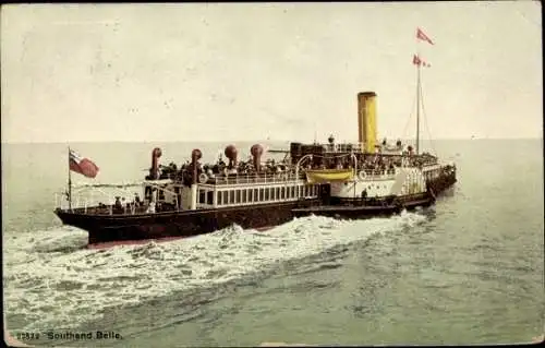 Ak Raddampfer Southend Belle