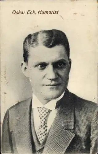 Ak Humorist Oskar Eck, Portrait