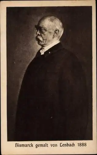 Künstler Ak Lenbach, Fürst Otto von Bismarck, Portrait 1888