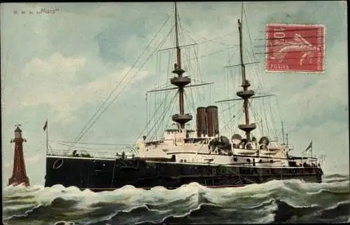 Ak Britisches Kriegsschiff, HMS Mars