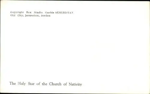 Ak Jerusalem Israel, Heiliger Stern der Geburtskirche