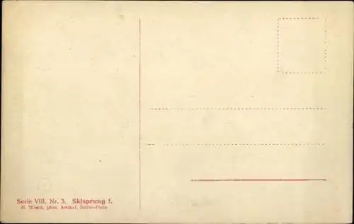 Ak Skispringer, Winteransicht