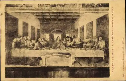 Künstler Ak Da Vinci, Das letzte Abendmahl