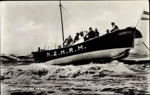 Ak Egmond aan Zee Nordholland Niederlande, Rettungsboot, NZHRM