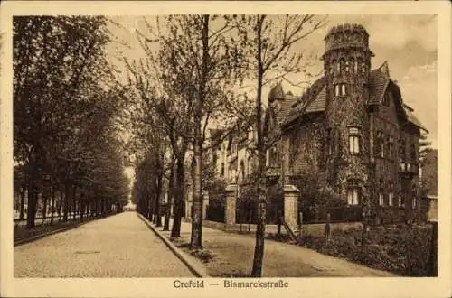 Ak Krefeld am Niederrhein, Bismarckstraße