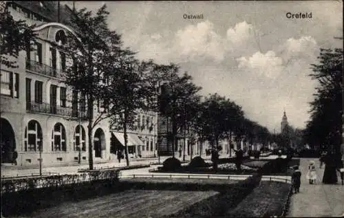 Ak Krefeld am Niederrhein, Ostwall