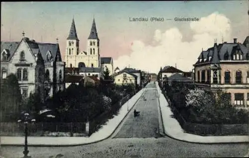 Ak Landau in der Pfalz, Glacisstraße, Kirche