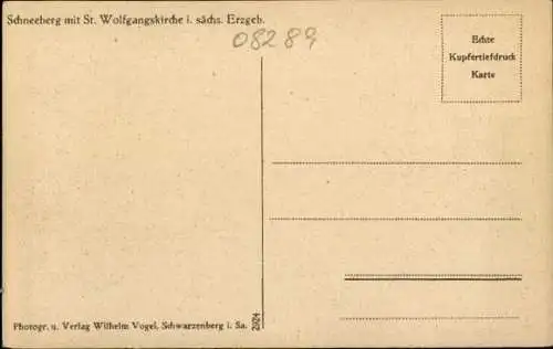 Ak Schneeberg Neustädtel im Erzgebirge, St. Wolfgangskirche