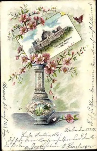 Litho Berlin Tiergarten, Reichstagsgebäude, Blumenvase