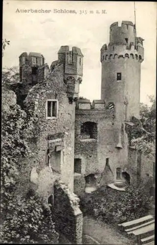 Ak Auerbach Bensheim an der Bergstraße, Schlossruine