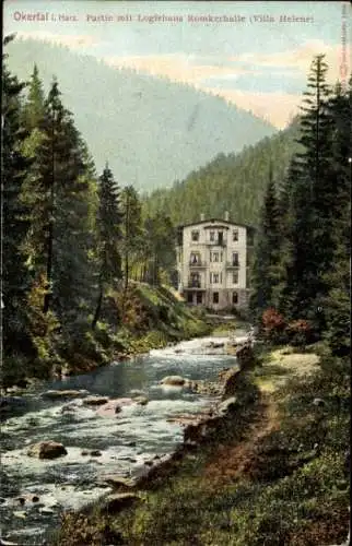 Ak Oker Goslar am Harz, Hotel Logirhaus Romkerhalle, Okertal, Villa Helene